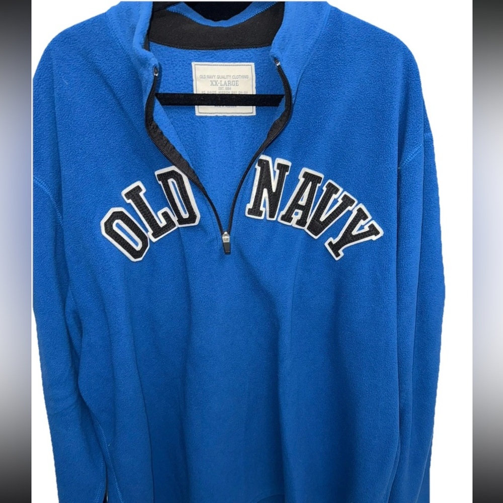 Old Navy Men's 1/4 Zip Up Blue Sweater XXL